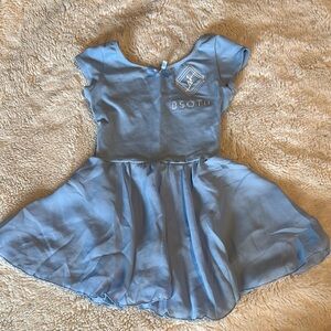 NWOT - girls size SC (3T) Revolution blue skirted leotard